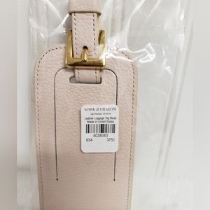 Mark & Graham leather luggage tag